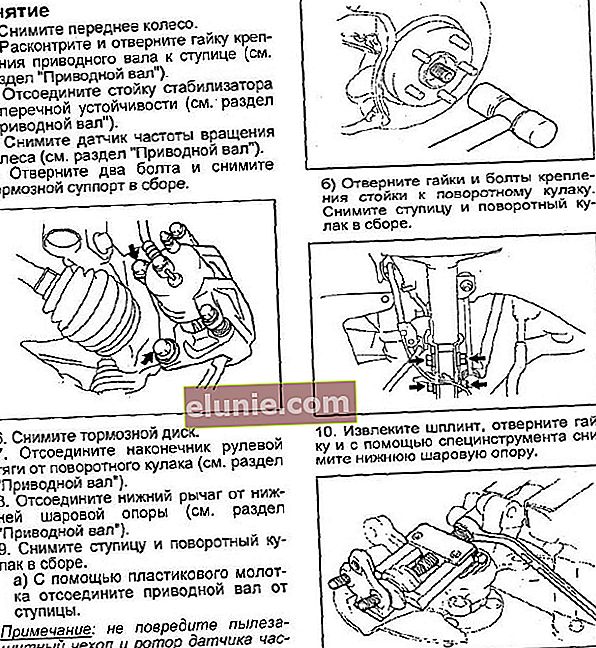 istruzioni su come sostituire il cuscinetto del mozzo anteriore avensis 2